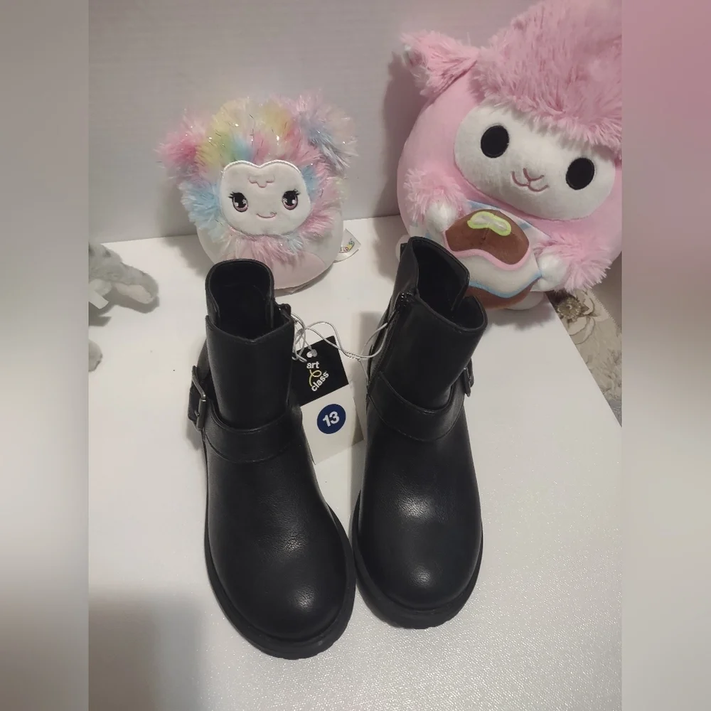 Art Class Black Ankle Boots with Buckle